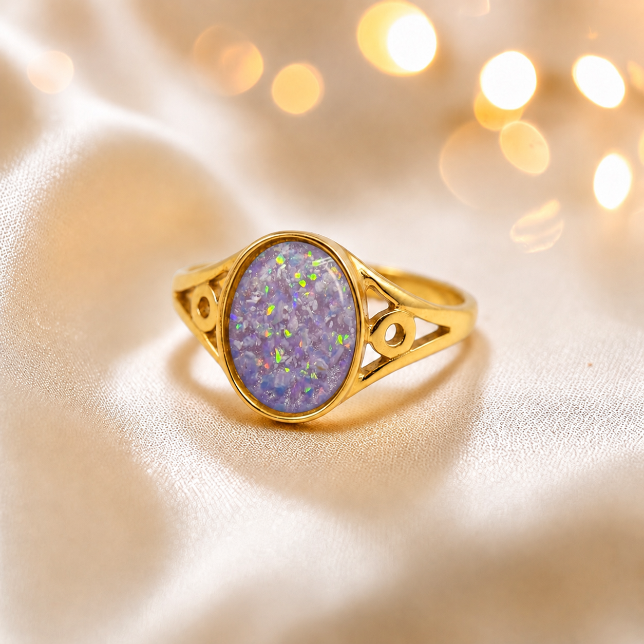Unicorn Purple Margot 9ct gold signet memorial ring, handcrafted in Lancashire, UK – by Keepsake Memorial Jewellery