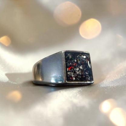 silver mens signet ring, memory jewellery handcrafted in rossendale