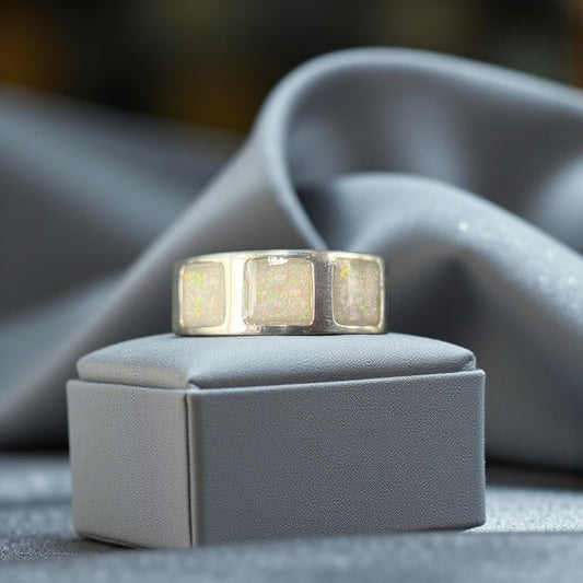 Men's ashes keepsake memorial ring Lancashire, UK