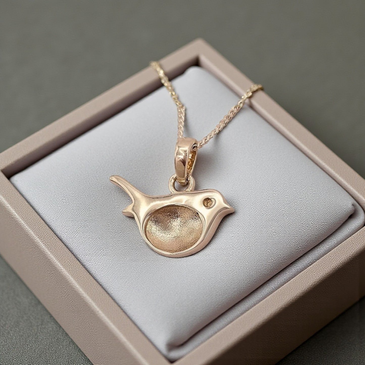 9ct Gold Robin pendant **MADE TO ORDER**