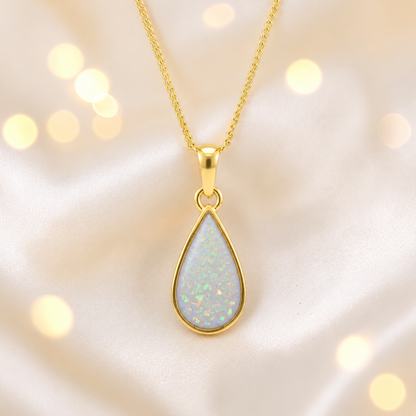 White Snow Golden Light 9ct gold pendant, handcrafted in Lancashire UK – by Keepsake Memorial Jewellery
