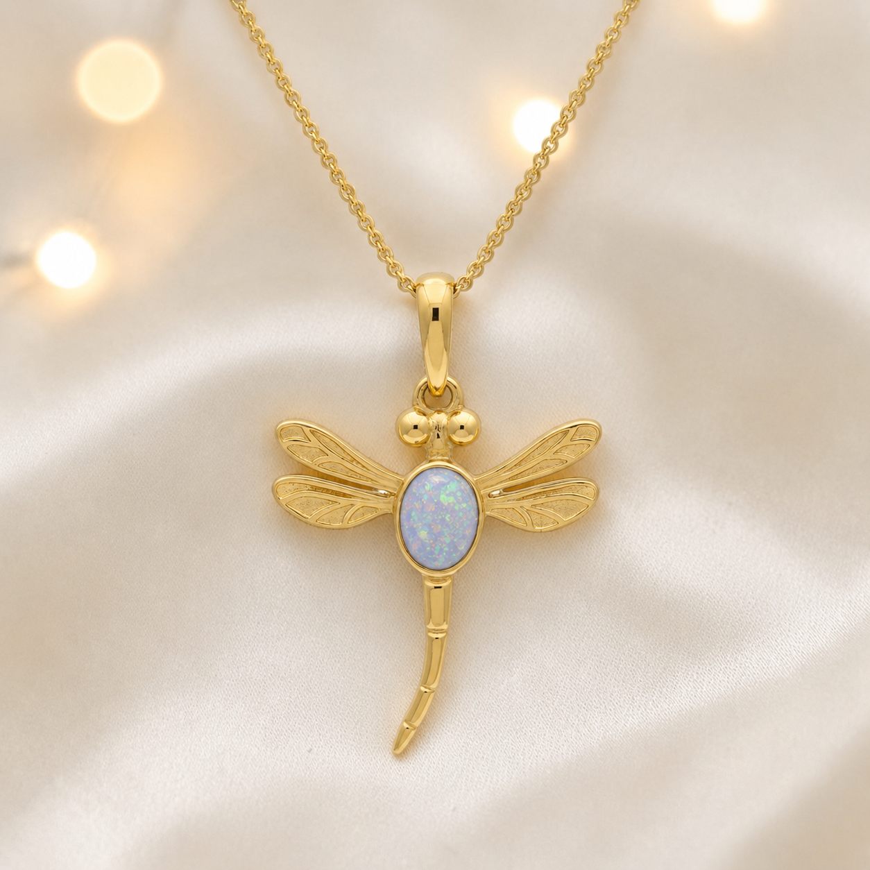 White Snow Golden Presence 9ct gold pendant, handcrafted in Lancashire UK – by Keepsake Memorial Jewellery
