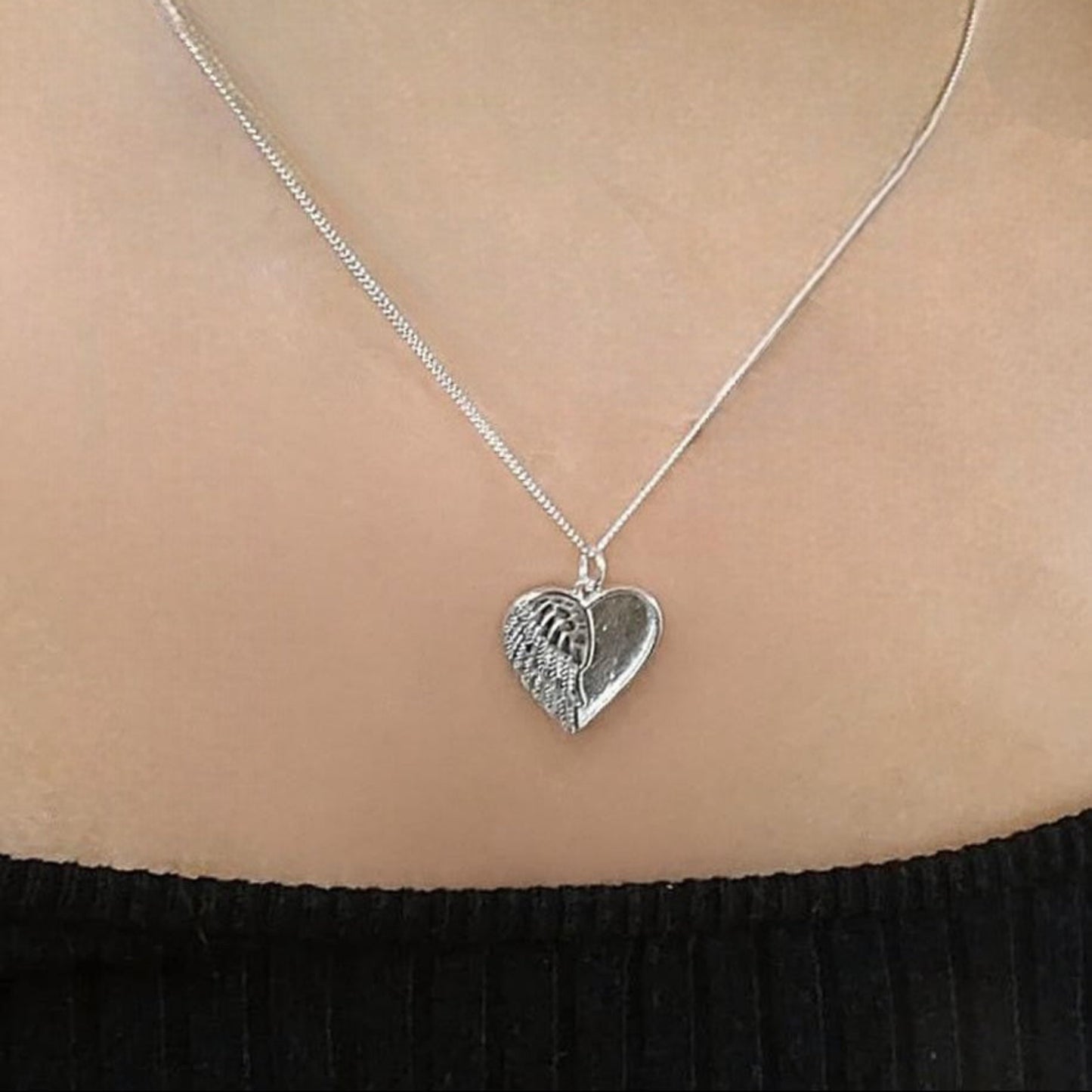 winged heart keepsake pendant uk
