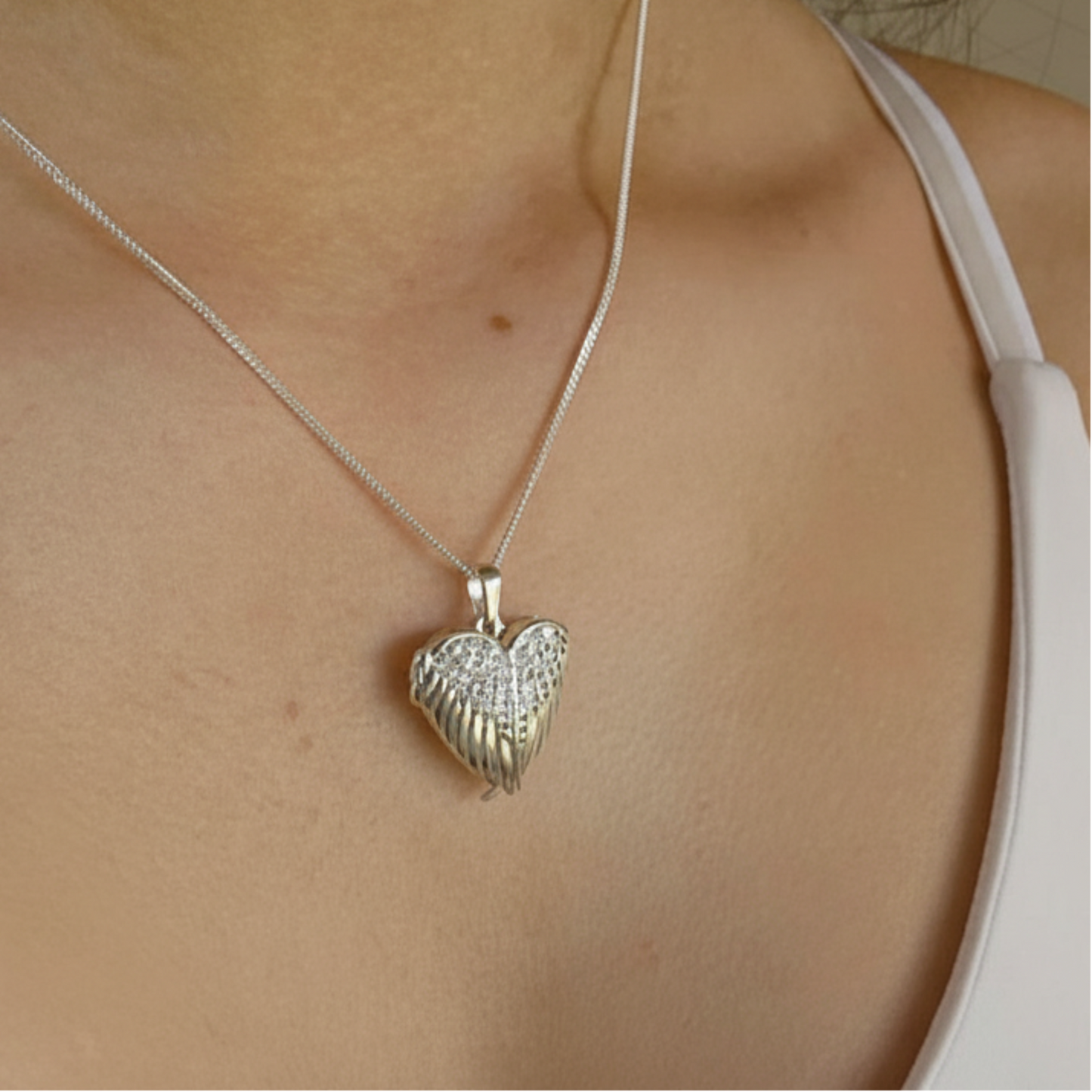 winged memory locket, handcrafted in uk