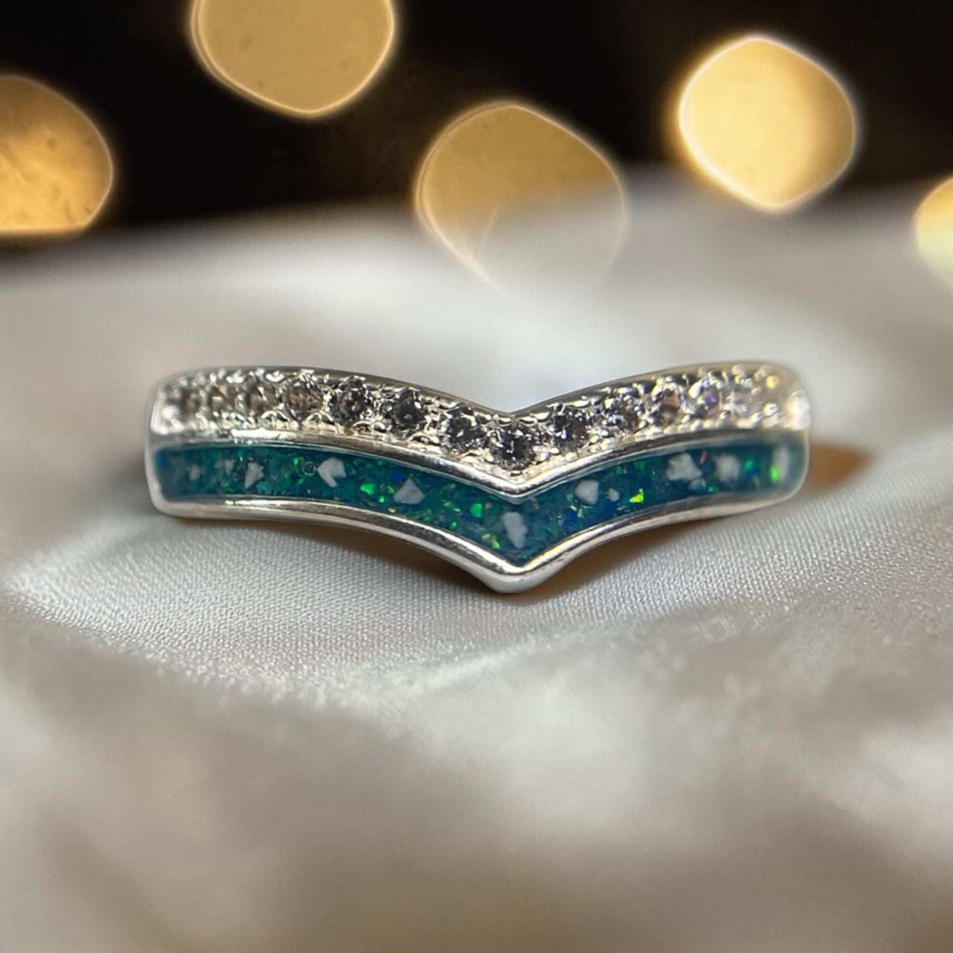 silver wishbone ashes memorial ring, handcrafted in the uk
