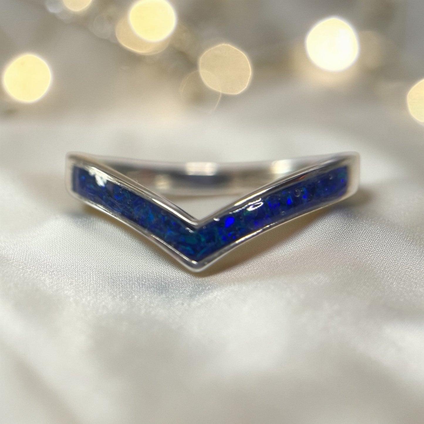 silver wishbone keepsake ring, handcrafted in uk