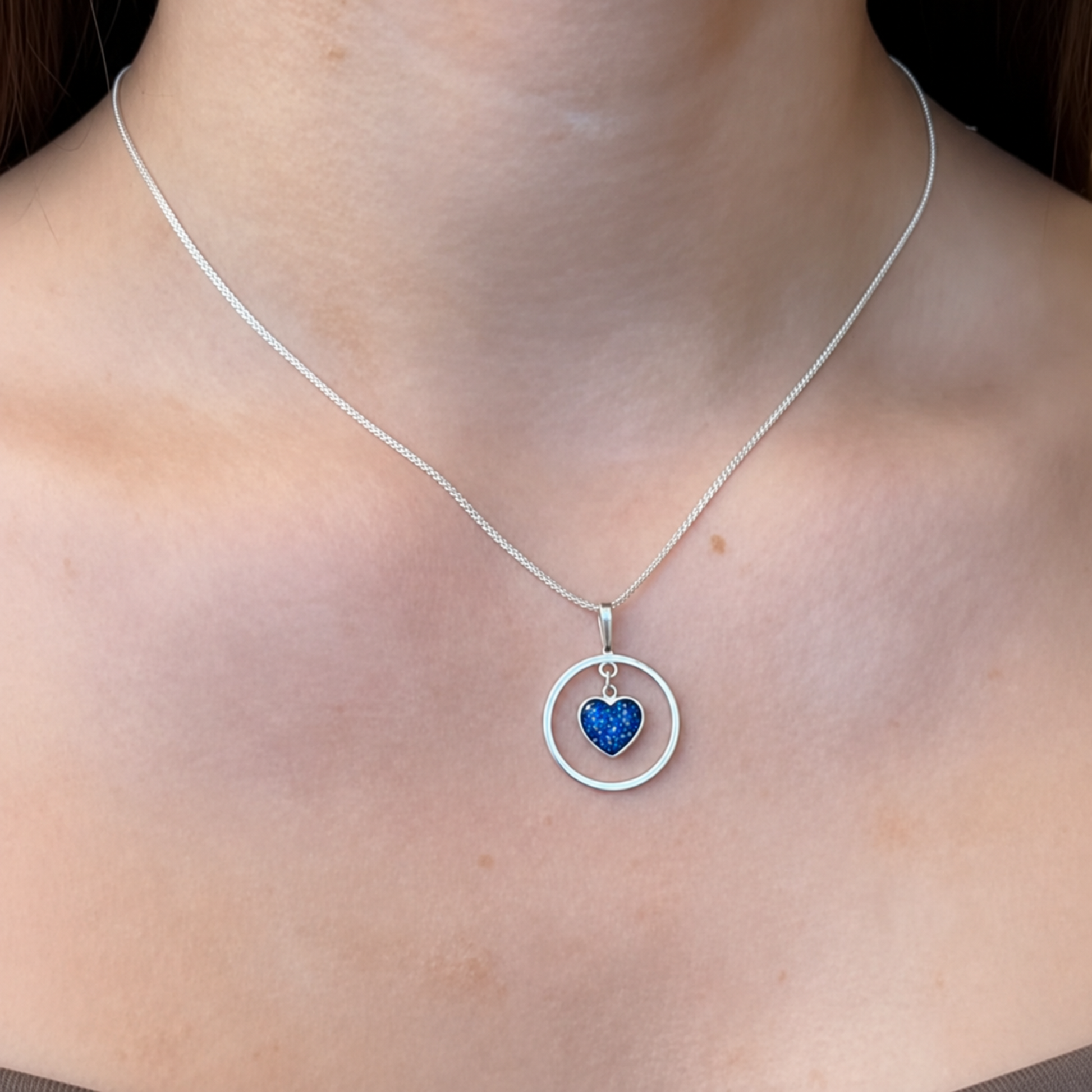 silver wren ashes memorial pendant, handcrafted in lancashire